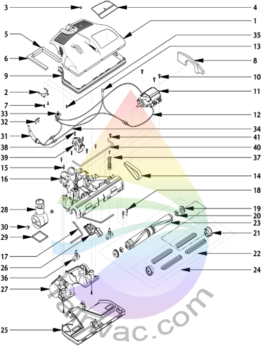 Rainbow Power Nozzle PN2E Version 1 Complete Assembly Parts